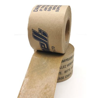 Wasser aktivierte kundenspezifisches Druck-Kraftpapier Band Browns für Karton-Dichtung