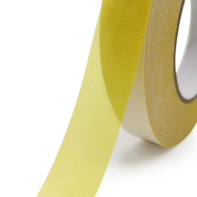Rückstandsloses Doppeltes mit Seiten versehenes gelbes Teppich-Schwergängigkeits-Band