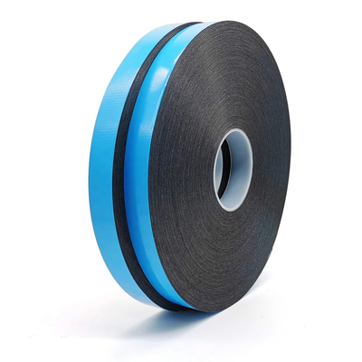 1 mm schwarz/weiß Stoßdämpfendes PE-Schaumband mit Papierliner-Dichtung und Bindekanten
