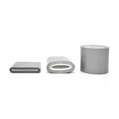 Karton Versiegelung Essential Stoff Klebeband in Schwarz / Weiß / Rot mit Gummi Klebstoff