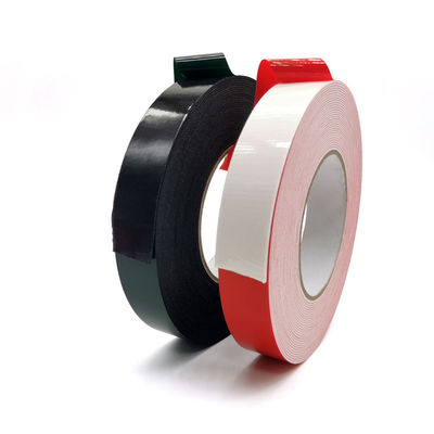 3mm doppelseitiges PE-Schaumband Verglasungsunternehmen Schwarz / Weiß Schaum rot / schwarz Farbe zwischen Fenster Türrahmen und Schleife