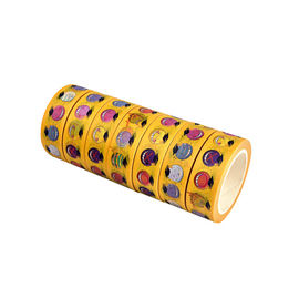 Nahrungsmittelmuster Washi Lochstreifen, gelbe Maskierung der Washi-Band-Zusammenstellungs-DIY