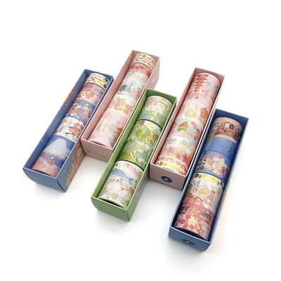 Mini- DIY Dekoration der Karikatur-rollen Papier-Washi-Band-Satz/Planer-selbsthaftende Kreppbänder Scrapbooking-Schulbriefpapier-Versorgungen